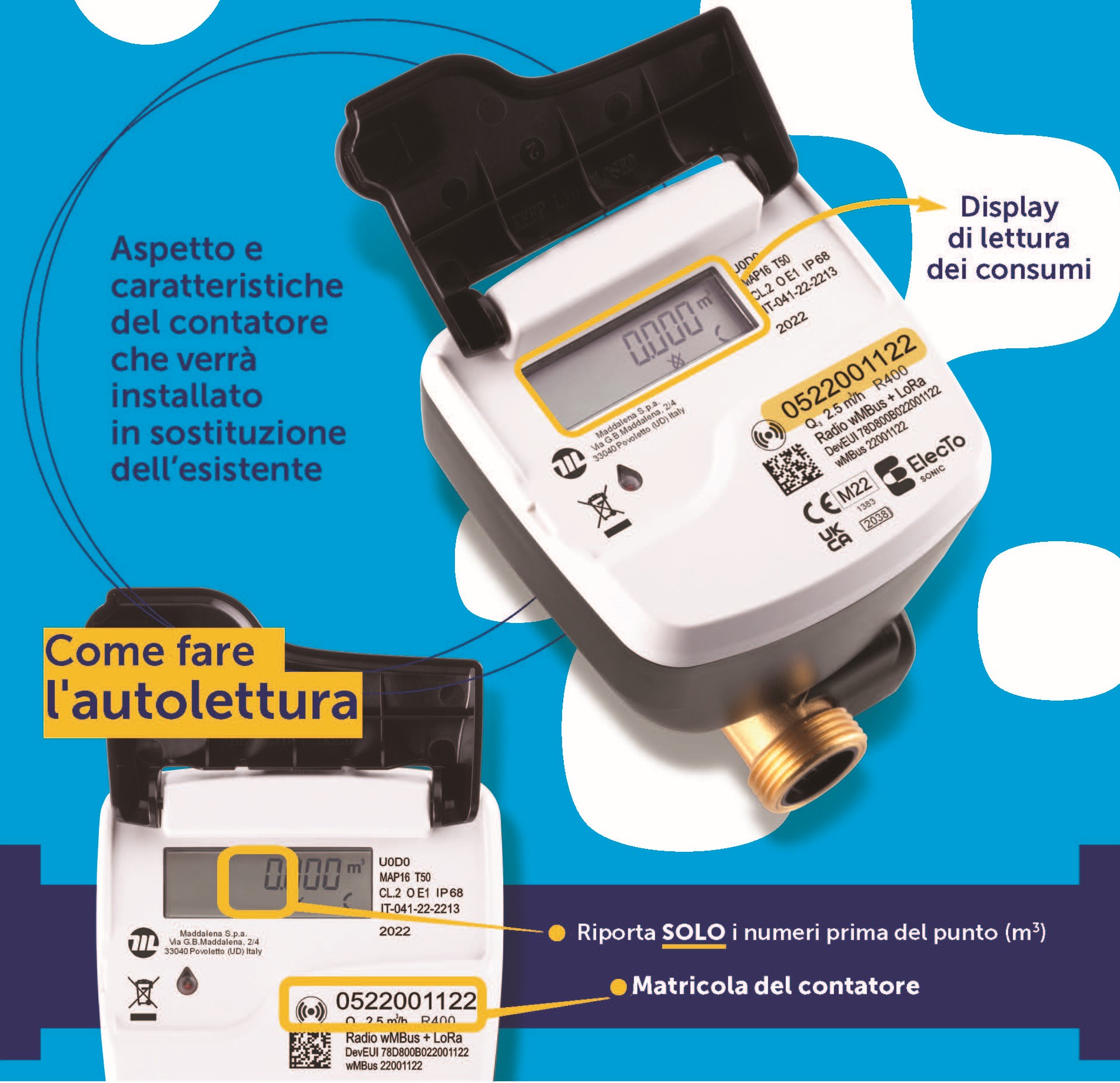 smart metering lettura  solo dei numeri prima del punto